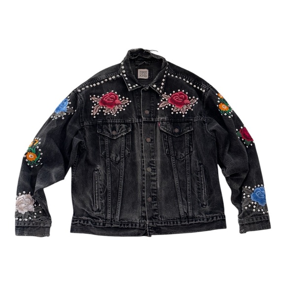 LEVI's  X FURST OF A KIND Embroidery Vintage  Denim‎ Jacket - Picture 1 of 9